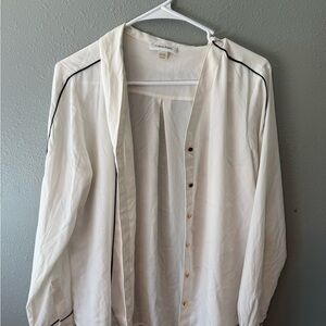 Calvin Klein White Casual Button Down Shirt